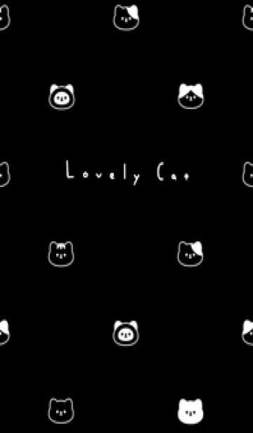 [LINE着せ替え] ねこのかお。 くろの画像1