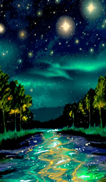 [LINE着せ替え] 綺麗な星空の夜景着せかえ#549の画像1