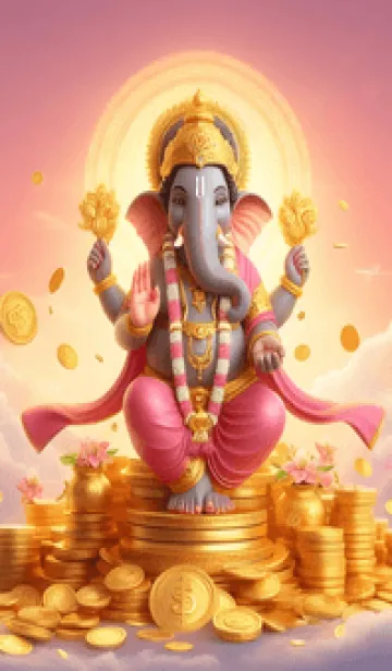 [LINE着せ替え] ピンクのガネーシャ 03の画像1