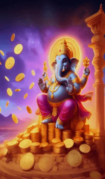 [LINE着せ替え] 紫のガネーシュ 03の画像1