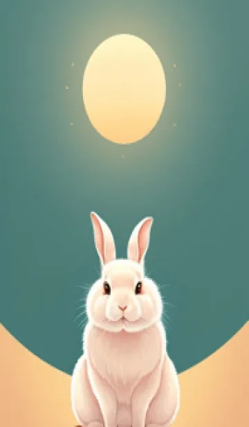 [LINE着せ替え] ふわふわのうさぎ cG2Ieの画像1