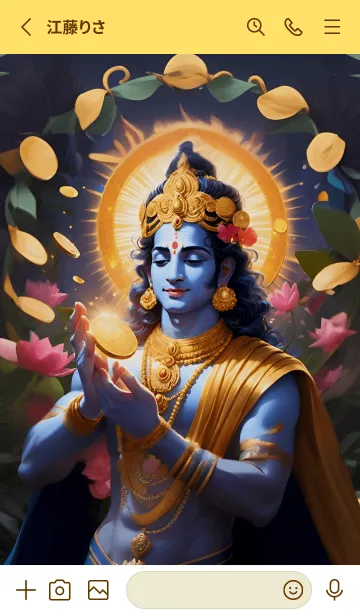 [LINE着せ替え] クリシュナ神は幸運を与えます 79の画像2