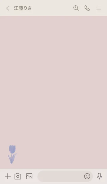 [LINE着せ替え] チューリップ -くすみピンク-の画像2