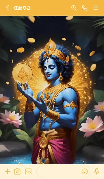 [LINE着せ替え] クリシュナ神は幸運を与えます 81の画像2