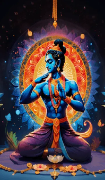 [LINE着せ替え] クリシュナ神は幸運を与えます 12の画像1