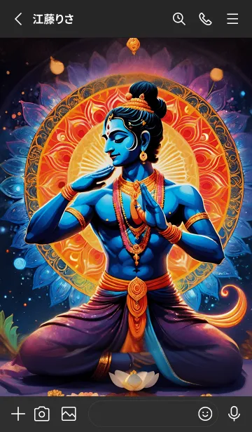 [LINE着せ替え] クリシュナ神は幸運を与えます 12の画像2