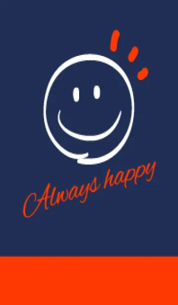 [LINE着せ替え] Always happy -Navy&Orange 4-の画像1