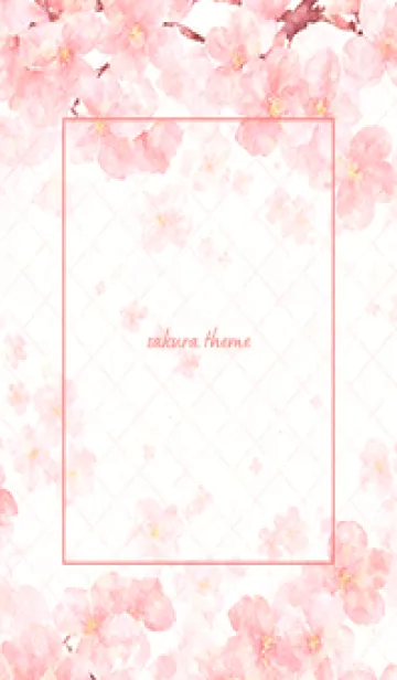 [LINE着せ替え] 水彩 さくら - 007 (LO)の画像1