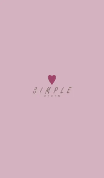 [LINE着せ替え] DUSKY PINK BROWN - SIMPLE HEART - 29の画像1