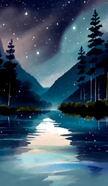 [LINE着せ替え] 綺麗な星空の夜景着せかえ#546の画像1