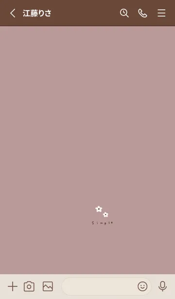 [LINE着せ替え] くすみピンク。お花。シンプル。の画像2