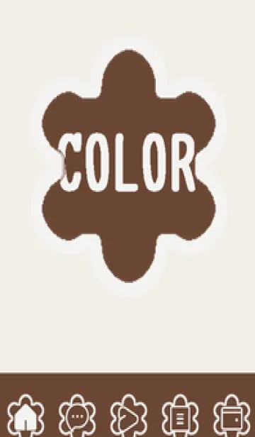 [LINE着せ替え] brown color C57の画像1