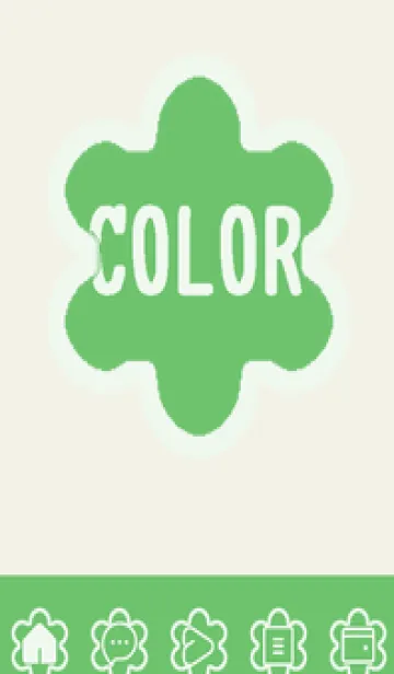 [LINE着せ替え] green color C111の画像1