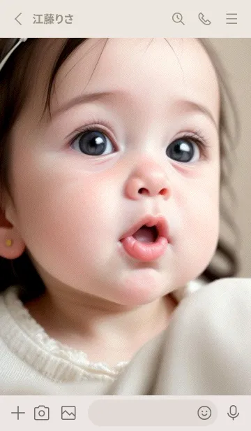 [LINE着せ替え] かわいい赤ちゃん - Q版 AQmIaの画像2