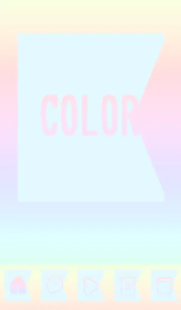 [LINE着せ替え] blue color rainbow O08の画像1