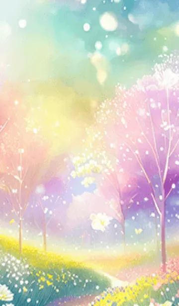 [LINE着せ替え] 優美な春の風景の着せかえ(Spring-192)の画像1