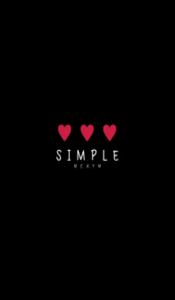 [LINE着せ替え] SIMPLE HEART - BLACK 12の画像1