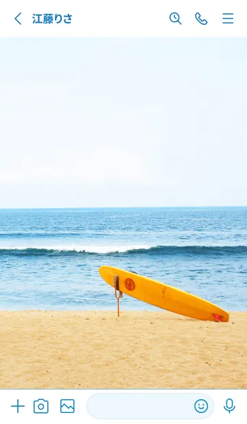 [LINE着せ替え] Hawaiian sea and surfboards-MEKYM 11の画像2