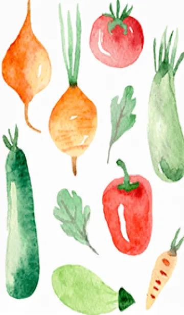 [LINE着せ替え] 【シンプル】お野菜の着せかえ#261の画像1