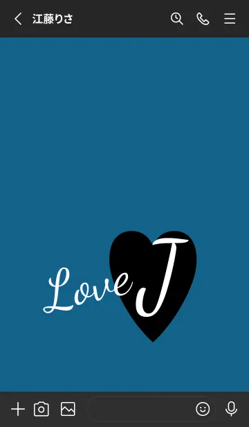 [LINE着せ替え] ラブ イニシャル ”J” 9の画像2