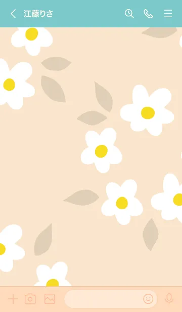 [LINE着せ替え] 白い花の輪14の画像2