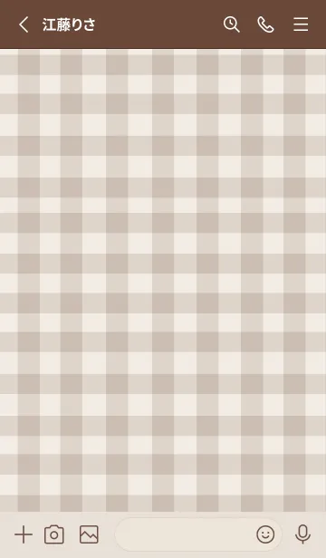 [LINE着せ替え] SIMPLE HEART :check brownの画像2