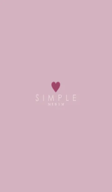 [LINE着せ替え] DUSKY PINK - SIMPLE HEART - 29の画像1