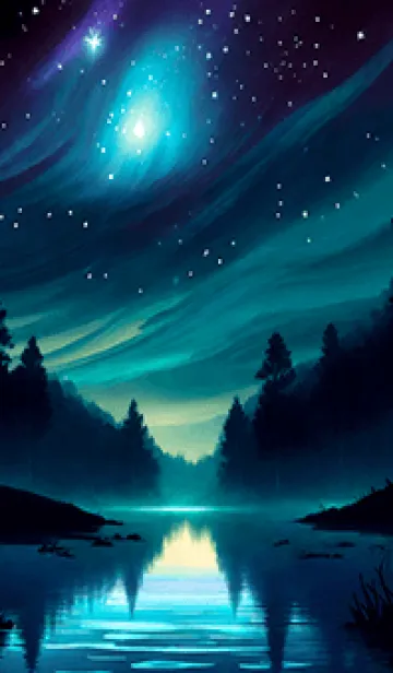 [LINE着せ替え] 綺麗な星空の夜景着せかえ#559の画像1