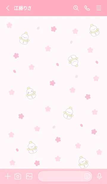 [LINE着せ替え] 桜：黄色スノーマン着せかえ7の画像2