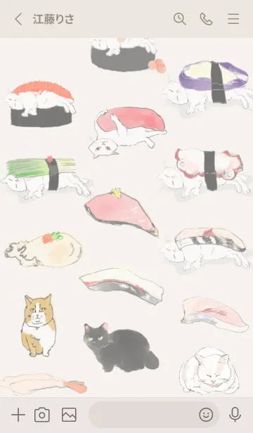 [LINE着せ替え] 寿司ねこの画像2