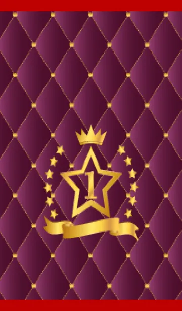 [LINE着せ替え] 星と王冠 赤とベージュの画像1