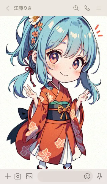 [LINE着せ替え] かわいい女性忍者 wEiPZの画像2