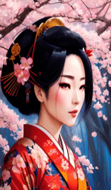 [LINE着せ替え] 桜の芸者着物 yExGOの画像1