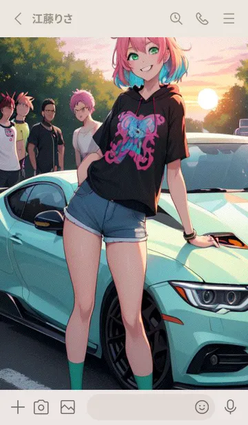 [LINE着せ替え] かわいい女の子 a5ymuの画像2