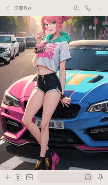 [LINE着せ替え] かわいい女の子 XnZvCの画像2