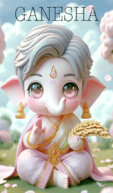 [LINE着せ替え] Cute Ganesha Rich & Rich Theme (JP)の画像1