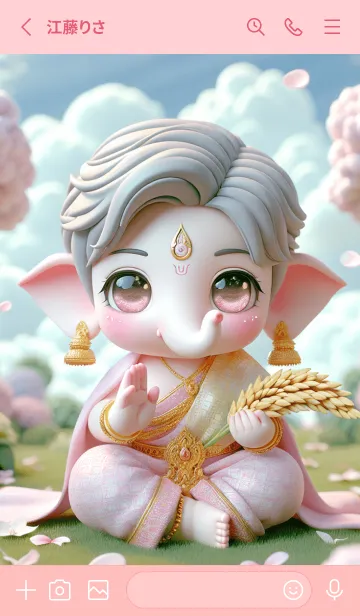 [LINE着せ替え] Cute Ganesha Rich & Rich Theme (JP)の画像2