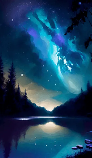 [LINE着せ替え] 綺麗な星空の夜景着せかえ#568の画像1