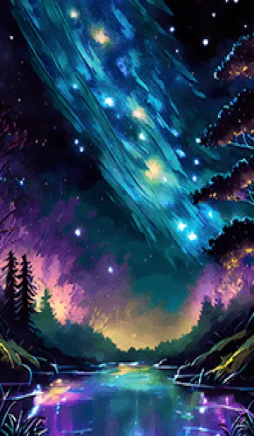 [LINE着せ替え] 綺麗な星空の夜景着せかえ#567の画像1