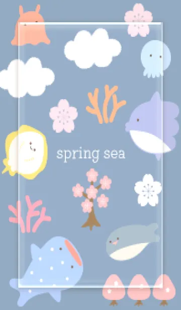 [LINE着せ替え] brown 魚のお花見03_1の画像1