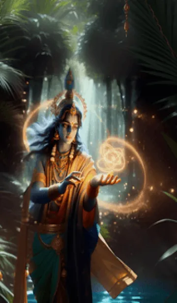 [LINE着せ替え] クリシュナ、守護の神 12の画像1