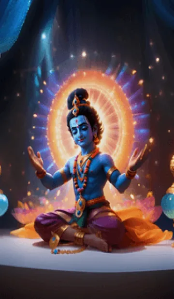 [LINE着せ替え] クリシュナ神は幸運を与えます 04の画像1