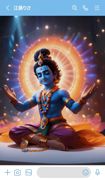[LINE着せ替え] クリシュナ神は幸運を与えます 04の画像2