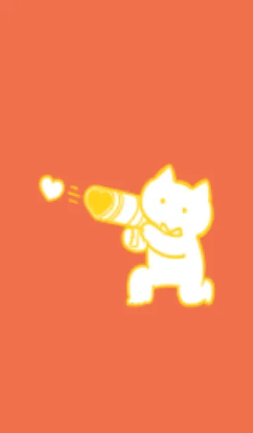 [LINE着せ替え] 推しねこ(orange06)の画像1