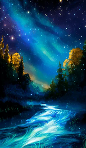 [LINE着せ替え] 綺麗な星空の夜景着せかえ#565の画像1