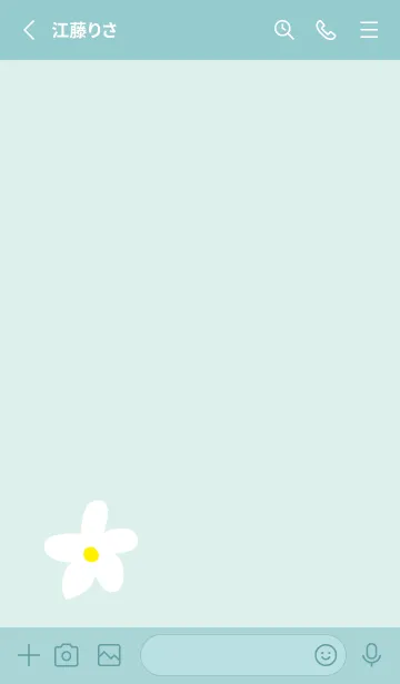 [LINE着せ替え] 白い花 ナチュラル12の画像2