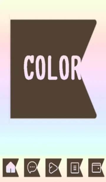 [LINE着せ替え] brown color rainbow O08の画像1