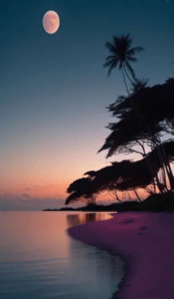 [LINE着せ替え] 夕陽のビーチ U7U9bの画像1