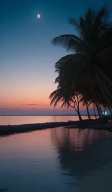 [LINE着せ替え] 夕陽のビーチ S8bs1の画像1