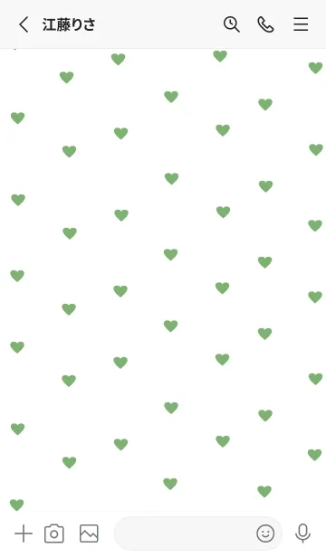 [LINE着せ替え] pattern_heart naturalgreenの画像2
